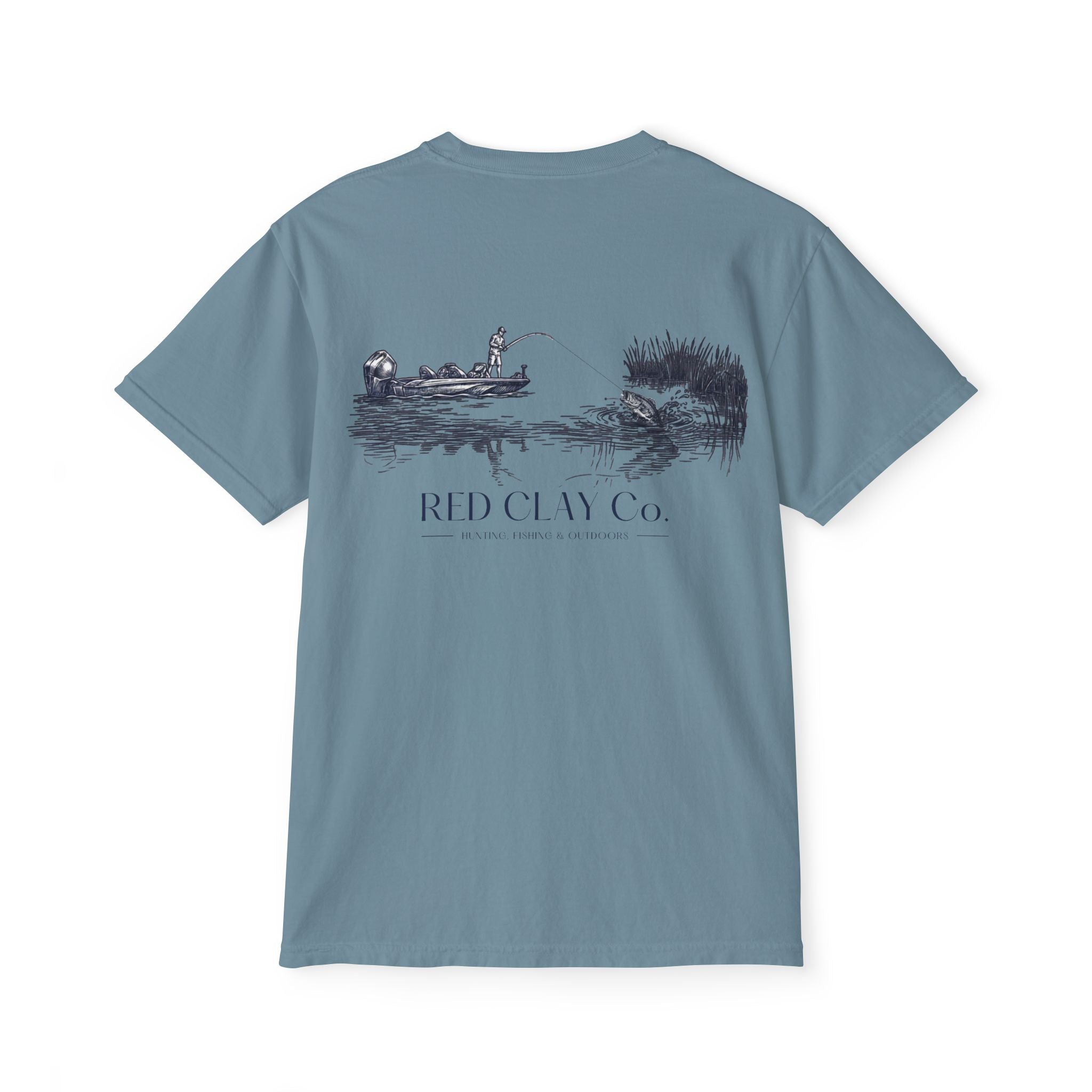 Red Clay Co. Bass Fishing Scene Tee